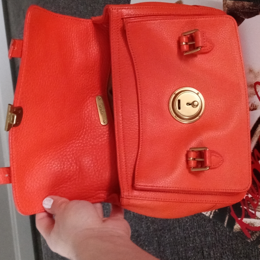 ๐Polo Ralph Lauren๐ - Orange Vachetta "School" Crossbody Satchel - Picture 10 of 16